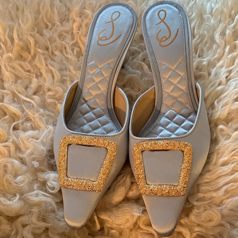 Never worn! Sam Edelman Satin mules